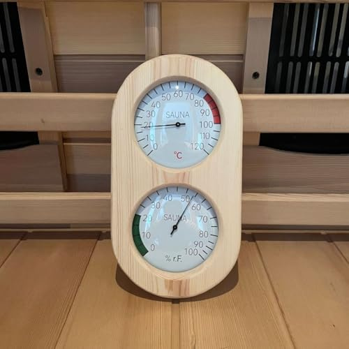 Termoigrometro per sauna in legno, termometro e igrometro 2 in 1, temperatura e umidità ad alta precisione, per bagno turco
