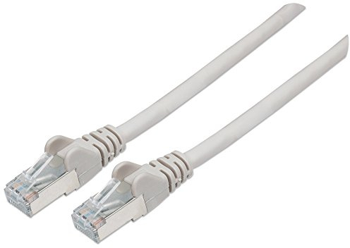intellinet 317320 Câble Réseau, RJ45 Connecteur Mâle, Cat 6a SFTP 100% Cuivre, Gris, 15 m