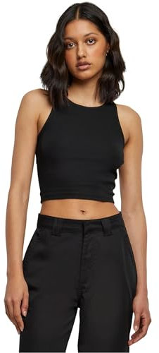 Urban Classics Damen Top, Klassisch, Schwarz 7, M