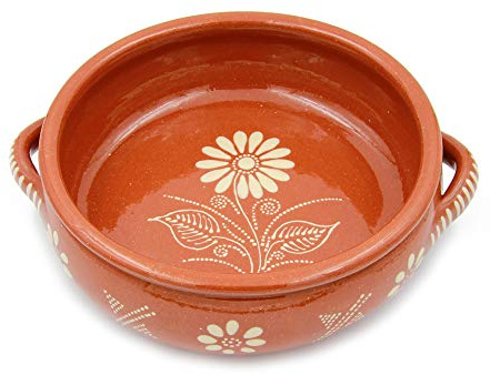 Ceramica Edgar Picas Traditional Portuguese Hand-painted Vintage Clay Terracotta Cooking Pot Cazuela