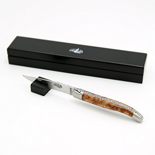 Forge De Laguiole fickkniv handgjord 1212F IN TH Thuja matt blad 12 cm 2 Mitre