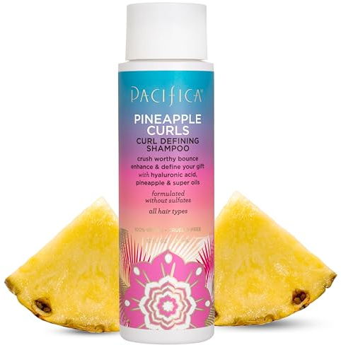 Pacifica Beauty 12.0 Fl Oz Pineapple Curls Curl Enhancing Shampoo - Hydrating & Frizz Control with Argan Oil & Hyaluronic Acid, Vegan + Cruelty Free