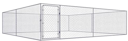 vidaXL Hundezwinger Verzinkter Stahl 4x4x1m Hundekäfig Hundehaus Hundehütte