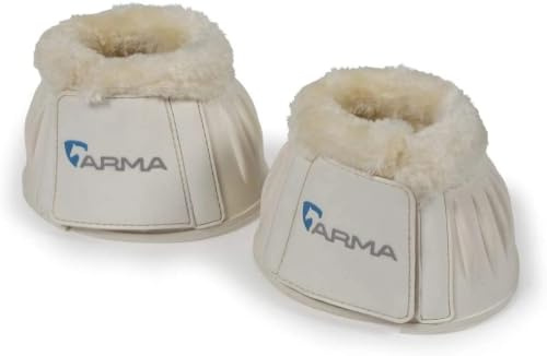 Shires Equestrian Equine Horse Arma Fleece Overreach Xfull White Bell Boots