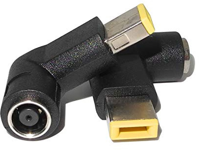 helpers lab Netzkabel Ladegerät Laptop Adapter Spitze Stecker Konverter für Lenovo Thinkpad Edge Helix IdeaPad Chromebook Yoga weiblich 7,9 x 5,5 mm bis eckiger Stecker (2-Pack)