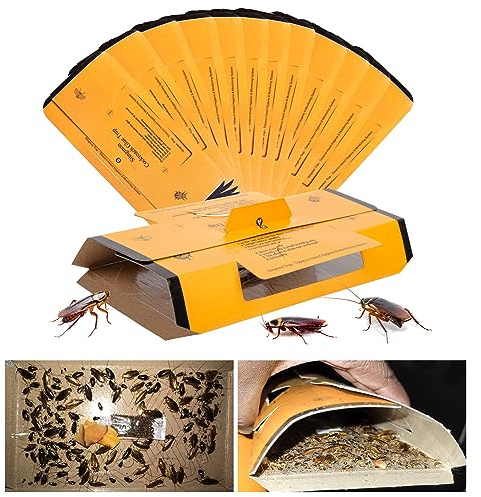 18 Pack Roach Traps Indoor Cockroach Killer for Home, Roach Killer Indoor Infestation Long Lasting Cockroach Trap Sticky Glue Traps for Bugs, Insects