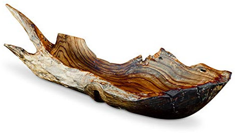 Kinaree - Cuenco decorativo (madera de teca, 70 cm)