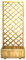 Pannello Grigliato in Legno di Pino Impregnato da Giardino per pianti rampicanti Decorazione Balconi (75x30x180 cm - Con Fioriera)