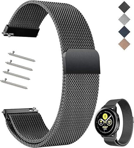 Edelstahl-Mesh Uhrenarmband Armband [14-24mm] für Smartwatches | Magnetverschluss & Werkzeugfreie Anpassung | Premium Metallgitter-Design | Wasserdicht & Atmungsaktiv | Unisex Business/Sport/Outdoor