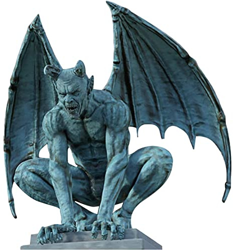 JINGLING Utomhus gurgla | Winged Gargoyle Garden Guardian Skulptur Heminredning - Gotisk skulptur harts trädgård gård gräsmatta dekoration överdrag