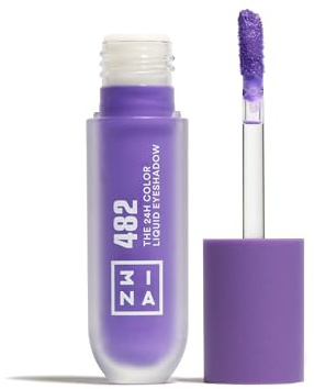 3INA MAKEUP - The 24H Color Liquid Eyeshadow 482 - Violeta eléctrico - Sombra de Ojos Líquida Violeta eléctrico de Larga Duración 24H con Fórmula Waterproof - Textura Ligera - Vegan - Cruelty Free