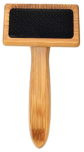 Dog Brush Grooming Pet Slicker Brush Wooden Handle With Stainless Steel Soft Pins For Medium Long Haired Dogs Cats