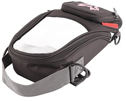 Wasserdichter Motorrad-Tankrucksack, 4,5 L Kraftstoffbeutel mit Handytasche, Magnetische Befestigung (Rot)