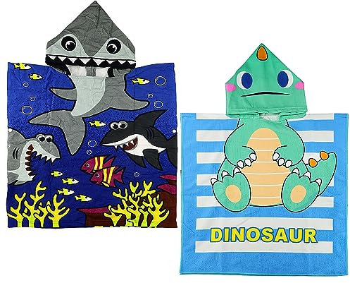 2 pezzi accappatoi da spiaggia per bambini, poncho piscina bambino, accappatoio poncho bambino, 60 x 120 cm, per ragazze, ragazzi, bambini, piscina, attività in spiaggia