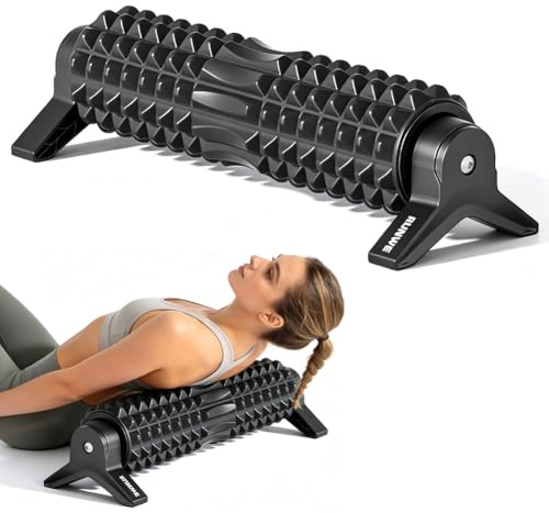 Rullo fasciale con supporto e texture 3D, rullo massaggiante, rullo in schiuma rigida per massaggio a tutto il corpo, ideale per yoga, pilates, fitness, schiena, gambe, spalle, rilassamento muscolare