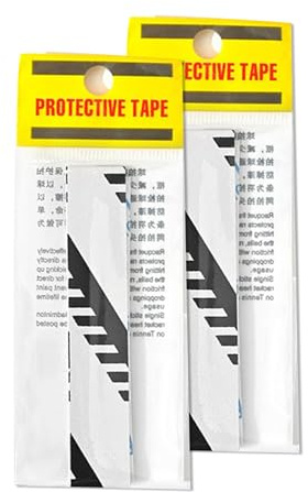 Qusinfc 2 cintas protectoras para la cabeza de la pala de tenis, cinta protectora de bádminton, bordes de raqueta, cinta de protección de paleta de tenis
