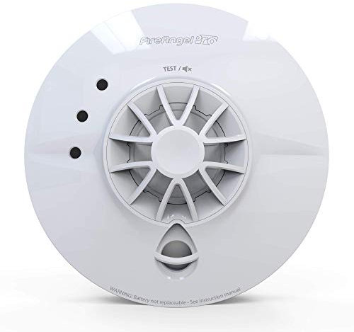 FireAngel Pro Connected FP1740W2-R Smart Kitchen Hitzemelder, Netzbetrieb mit kabelloser Verbindung und 10 Jahre Lebensdauer