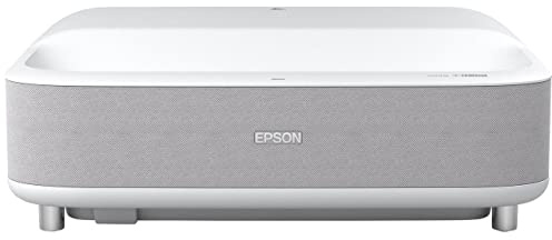 Epson EpiqVision Ultra Short Throw LS300 3LCD Smart Laser Projector 3600 Lumens Color & White Brightness, HDR, Android TV, Yamaha Speakers, Bluetooth, Sports, Gaming, Movies & Streaming