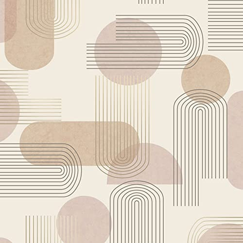 Holden Decor Arch Geo Orange 13092 Papier peint Motif arches métalliques