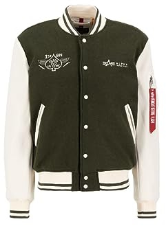 Alpha Industries Varsity Air Force Jacket Collegejacke für Herren Dark Olive