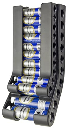 sciuU Wall Mount Battery Storage Dispenser Organizer for 10 AA & 10 AAA