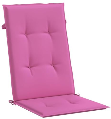 vidaXL Hochlehner Auflage 6 STK., Sitzkissen für Gartenmöbel Hocker Ottomanen, Wasserabweisendes Sitzpolster, Sitzauflage Stuhlauflage, Rosa Stoff