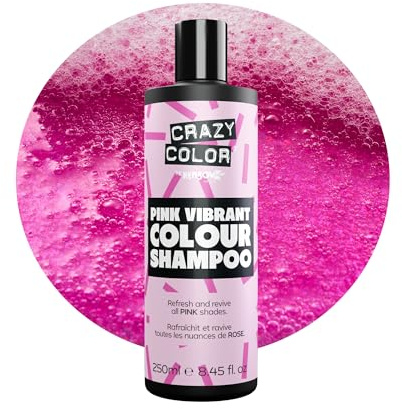 Crazy Color Pink Shampoo, 250ml | Sulphate Free Protect Cleanser Maintains and Refreshes Tinted Strands, Hydrating Care Formula, Vegan