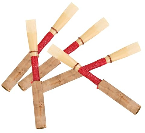 5pcs Oboe Reeds Reed Medium Strength Instrument Accessories Medium Oboe Soft Reed Case Individual Pack with Tube Fibercane Oboe Reed Medium Soft Oboe Reeds for