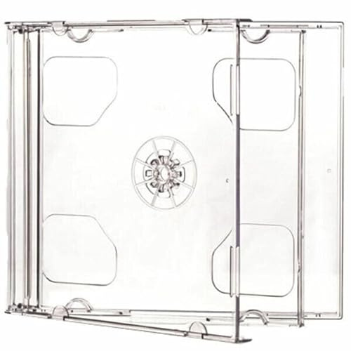 25 x Double Clear CD Jewel Case 10.4mm Spine with CLear Tray Replacement Cover