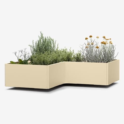 blumfeldt Versagrow - Aiuola Rialzata Modulare in Acciaio Verniciato a Polvere, 471 L, Altezza Regolabile: 30-60 cm, Resistente a Ruggine & Gelo, Facile Montaggio per Giardino & Cortile