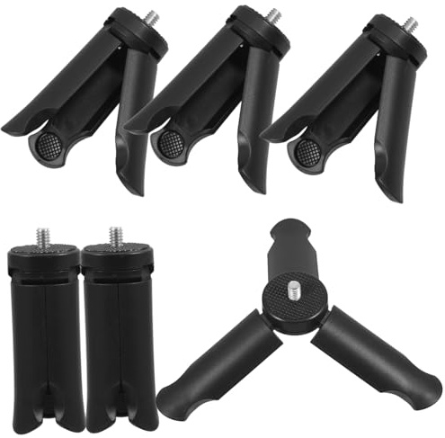 Mini Trépied Photo 1/4 Pouce Abs Noir, Pliable et Portable