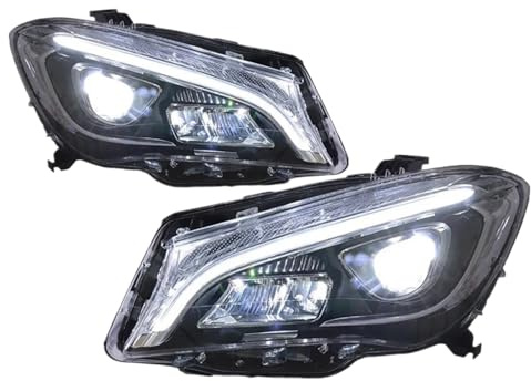 Faro Proiettore Fanale Anteriore Per Benz W117 Per CLA 180 200 220 250 2014-2019 Fari Anteriori Per Auto Full LED DRL Lampada Di Segnalazione Dinamica Gruppo Ottico Anteriore Faro Principale(For Xenon