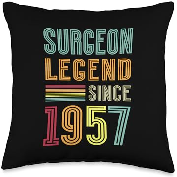 Surgery Legend 1957 69 Years Scalpel 69th Birthday Surgeon Throw Pillow