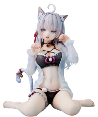 DEXSHUN Alisa Mikhailova Kujou Figur Anime Position assise Alisa modèle avec oreilles de chat Cartoon mignon Statue PVC Ornement Pièce de collection Cadeaux 12cm