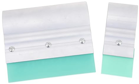 UKCOCO Lot de 2 Raclettes de Sérigraphie en Aluminium Lame en Caoutchouc 5 CM 15 CM Grattoirs à Encre pour Impression Textile et Arts Graphiques Accessoires de Couleur Aléatoire