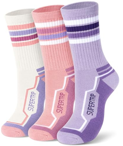 Supertrip Merino Wool Hiking Socks Women | 3/5 Pairs Cushion Walking Socks Moisture Wicking Thermal Warm Winter Socks