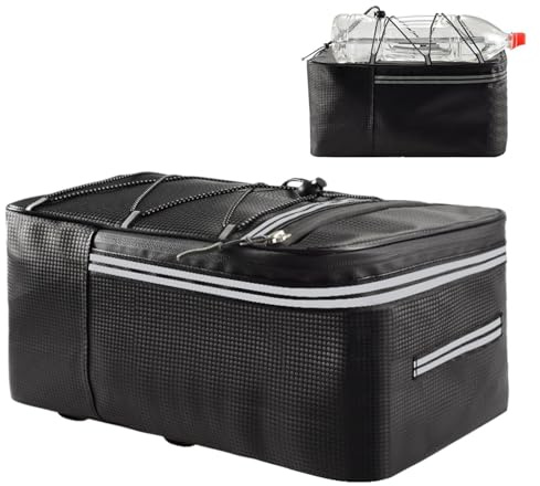 Borsa da Sella per Bici - Borsa da Sella per E-Bike con Copertura Antipioggia per il Pendolarismo | Borsa Rifrangente Impermeabile con Grande Capacità e Fibbie di Sicurezza per Viaggi, Ciclismo