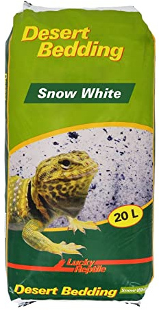 Lucky Reptile Desert Bedding Snow White - 20 Liter Bodengrund für Wüstenterrarien - Erdmischung mit Sand & Lehm - Brutsubstrat für Reptilienzucht - Bodengrund Terrarium für Bartagame & Leopardgecko