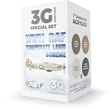 AK Interactive WWII RAF Temperate Land Scheme 3Gen Paint Set