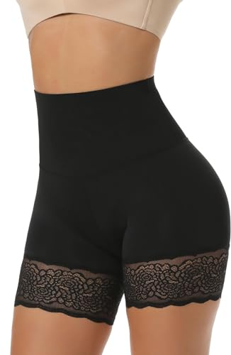 MISS MOLY Shorty Femme Anti Frottement Taille Haute Culotte Sculptante Panty Gaine Amincissante Confort Slip Cuisse Dentelle Minceur Boby Shapewear sans Couture Convient à Tout Type de Vêtement