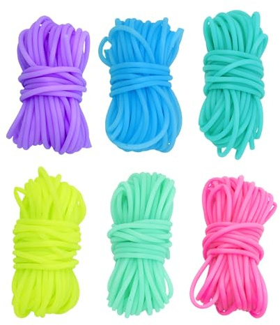 Bestewelry 30m Hollow Pipe Rubber Tube Cord 2mm Rubber Stitch Holders Tubing Knitting Barber Cord for Knitting Craft Jewelry Making