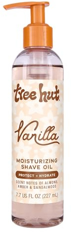 Tree Hut Bare Moisturizing Shave Oil, Vanilla Scent, Paraben-Free, Normal Skin, with Shea Butter and Natural Oils, 7.7 fl oz