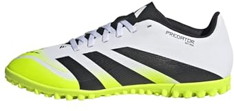 Adidas Mixte Predator Club Turf Football Boots, FTWR White/Core Black/Lucid Lemon, 43 1/3 EU