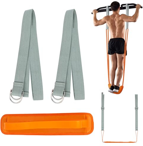 Bandas Elásticas Pull Up, Bandas de Resistencia Ajustables, Ayuda para Ejercicio de Tracción, con Amplio Soporte para los Pies, Aptas para Entrenamiento de Fuerza de Hombres y Mujeres