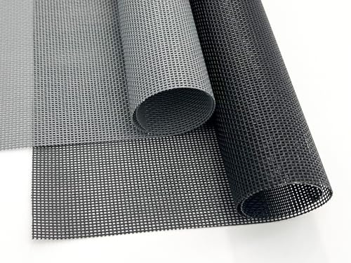 Kattskyddsgaller insektsnät metervara, tyg, husdjurstyg, petscreen, rivbeständigt, i grått eller svart, 120 cm brett för insektsnät fönster och dörrar (grå)