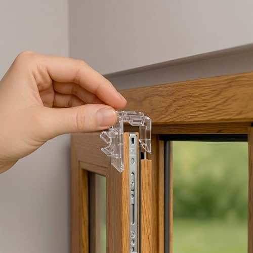 Byour3 - Ganchos SIN PERFORAR Barras con Tira Desprendible Visillos de Paneles Rieles Varillas - Soporte Invisible Regulable - Soportes Sin Taladrar Persianas Romanas (4 Unidades, de 15 a 26mm)