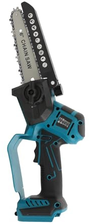 Mini motosierra de 6 pulgadas y 8 pulgadas, motor sin escobillas, 600 W, sierra de cadena de mano, sierra de podar, compatible con batería Makita de 18 V, motosierra portátil para manejo con una sola