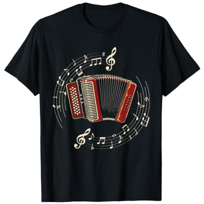 Design de Lecteur d'instrument de Musique accordéon T-Shirt