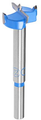 sourcing map Forstner Holzlochsäge Bohrteil 23mm Schneckenöffner Scharnierbohrung Hartmetall Wolfram Holzbearbeitung Bohrer Blau Grau Teilschneider