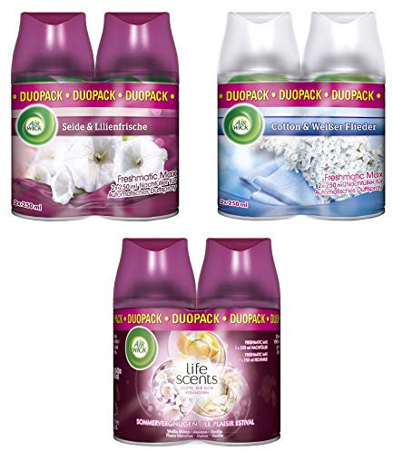 Air Wick Freshmatic Max Nachüller-Set (Nachfüller-Set Blüten, 6 x 250ml)